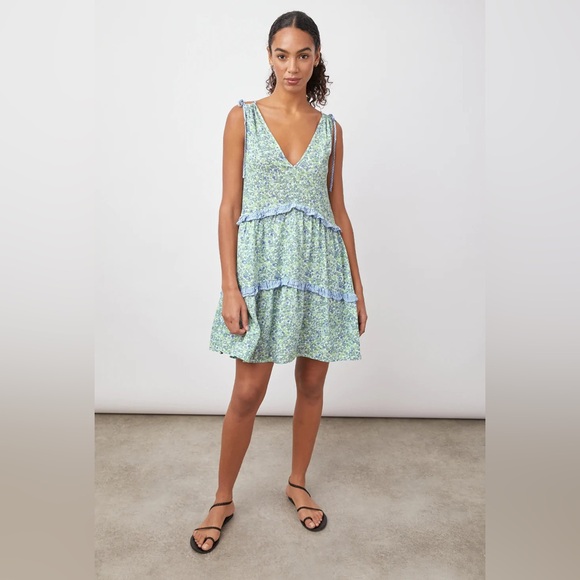 Rails Janelle mini dress in the blue green wildflower mix small - Picture 2 of 16